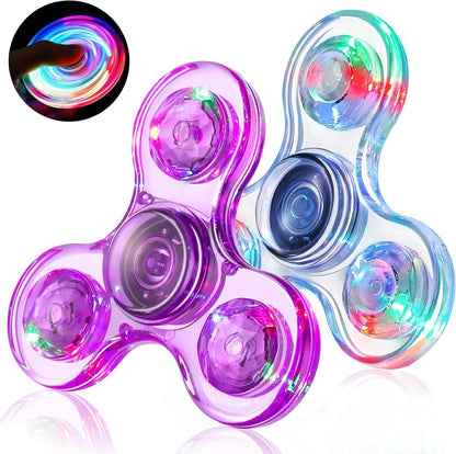 LED glow fidget spinners pair
