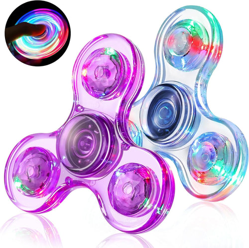 LED glow fidget spinners pair