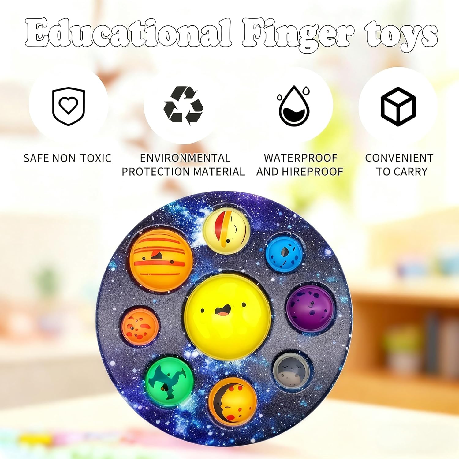 Eight planet silicone fidget