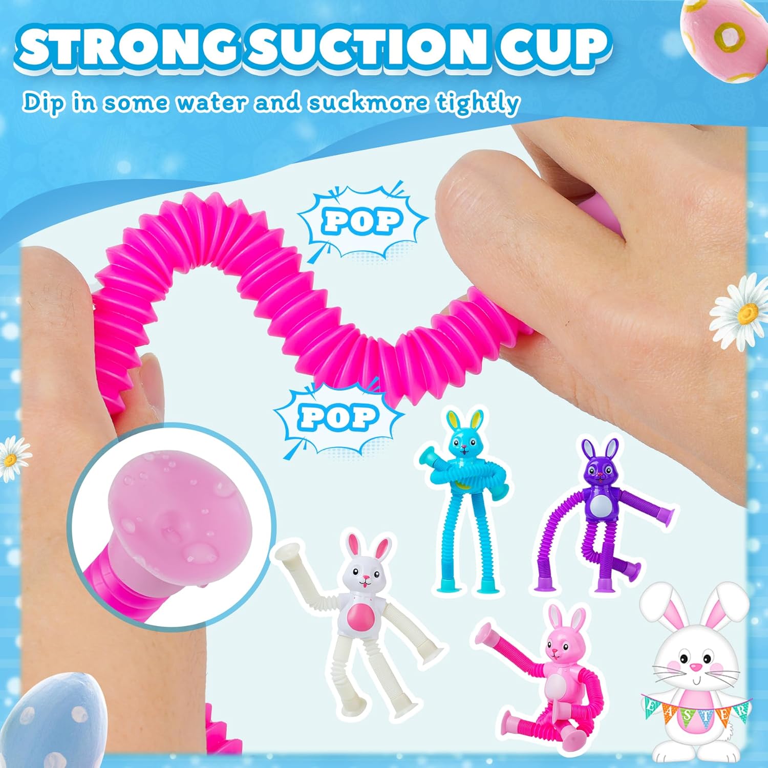 Pop tube suction cup toddler