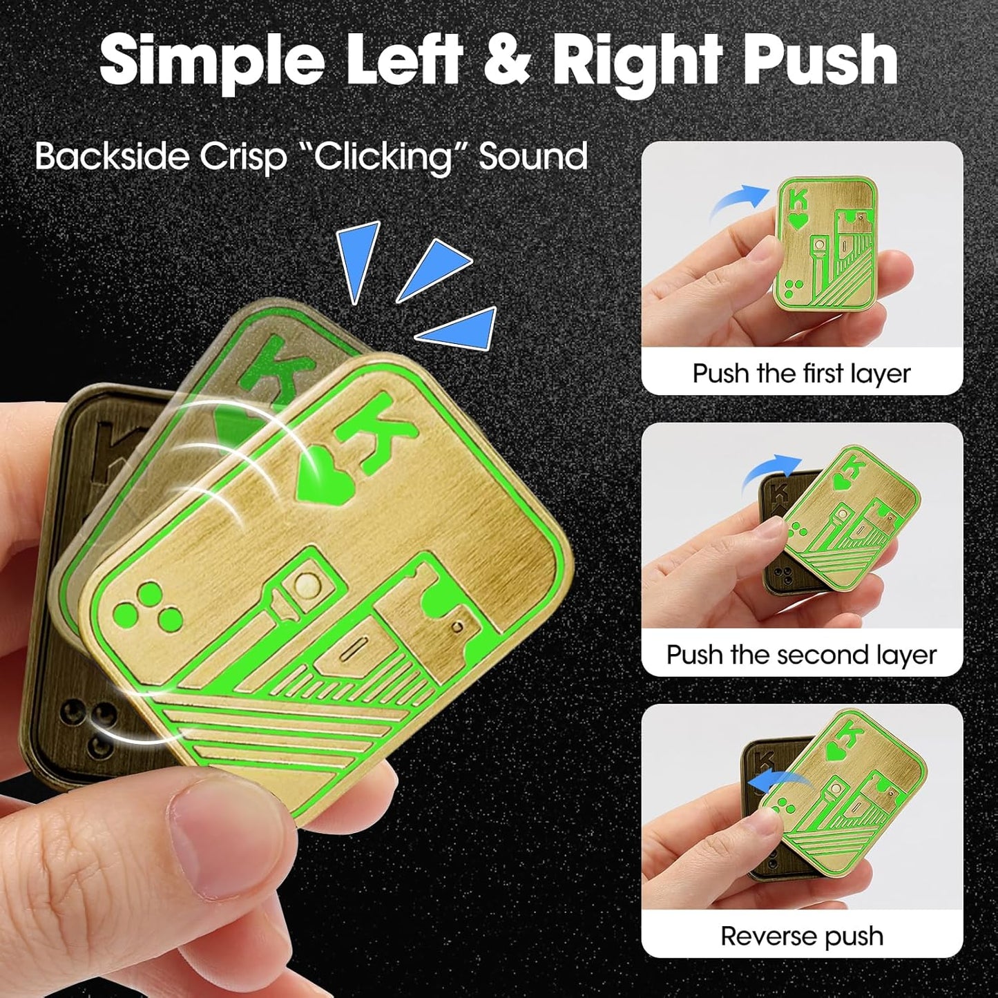 Magnetic poker slider fidget