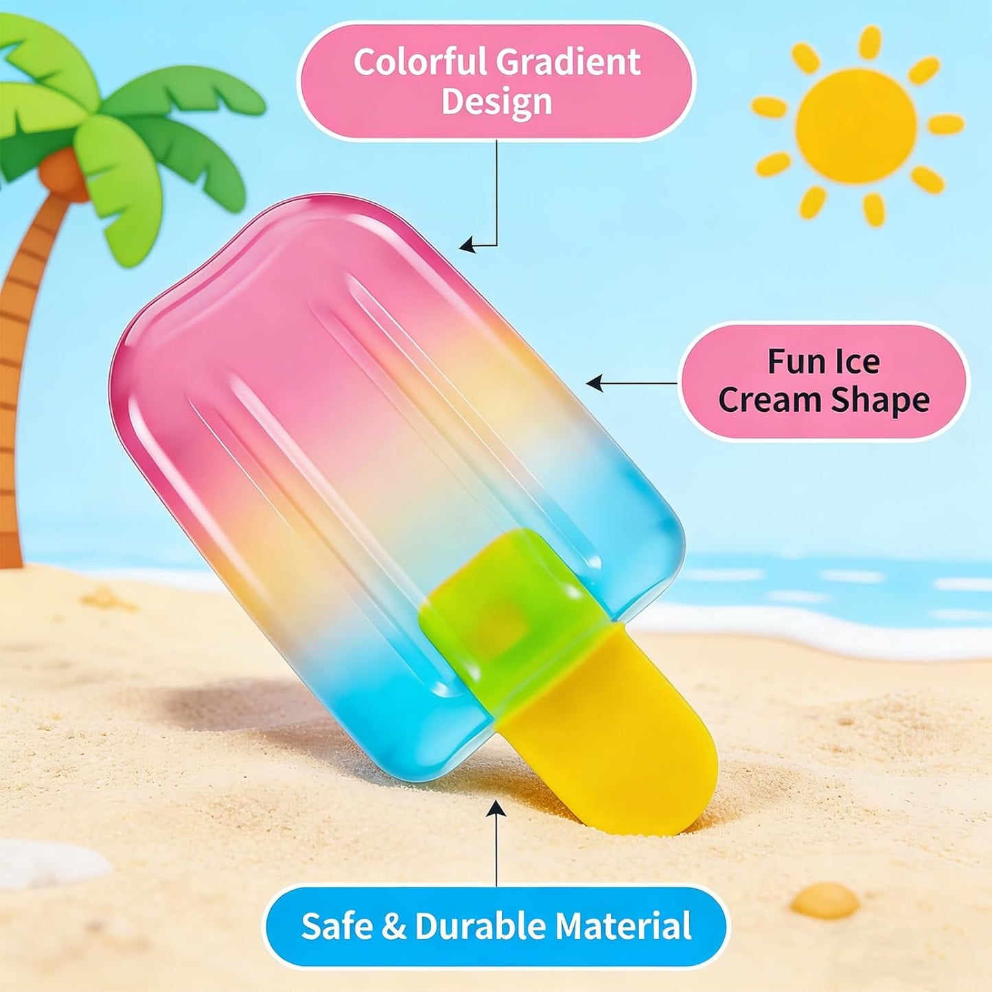 Stress relief ice cream squishy sensory toy for kids tactile play and desk fidget