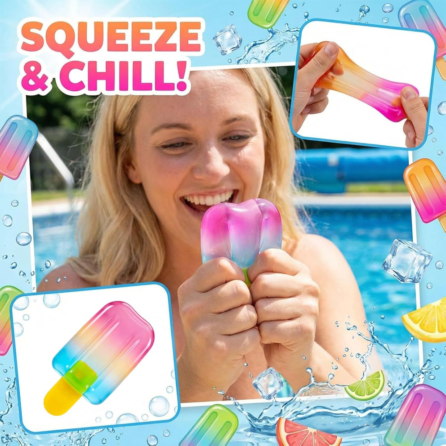 Cute ice cream slow-rebound squishy fidget toy for sensory tactile play and stress relief